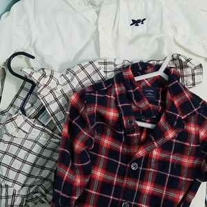 6-12m Button up shirts lot of 3 gap and gymboree